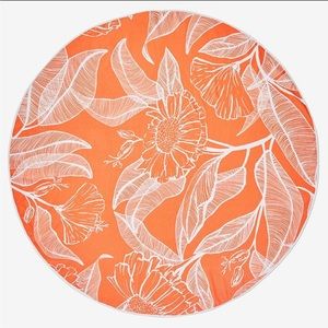 Summer & Rose Outdoor Roundie Orange Floral Towel